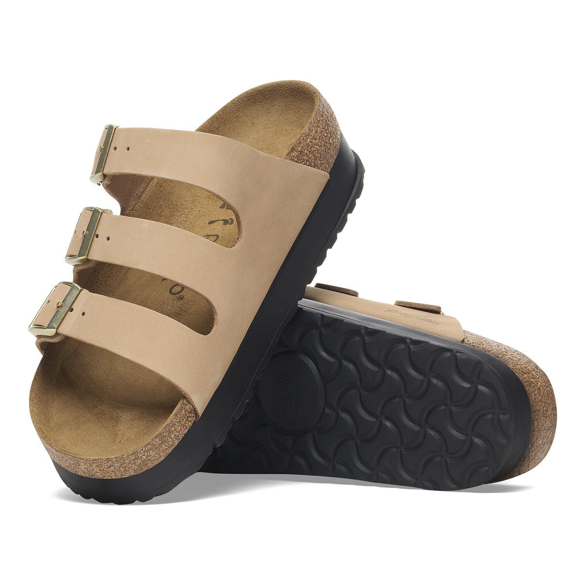 Florida Flex Platform Nubuck Leather in Color Sandcastle | Birkenstock