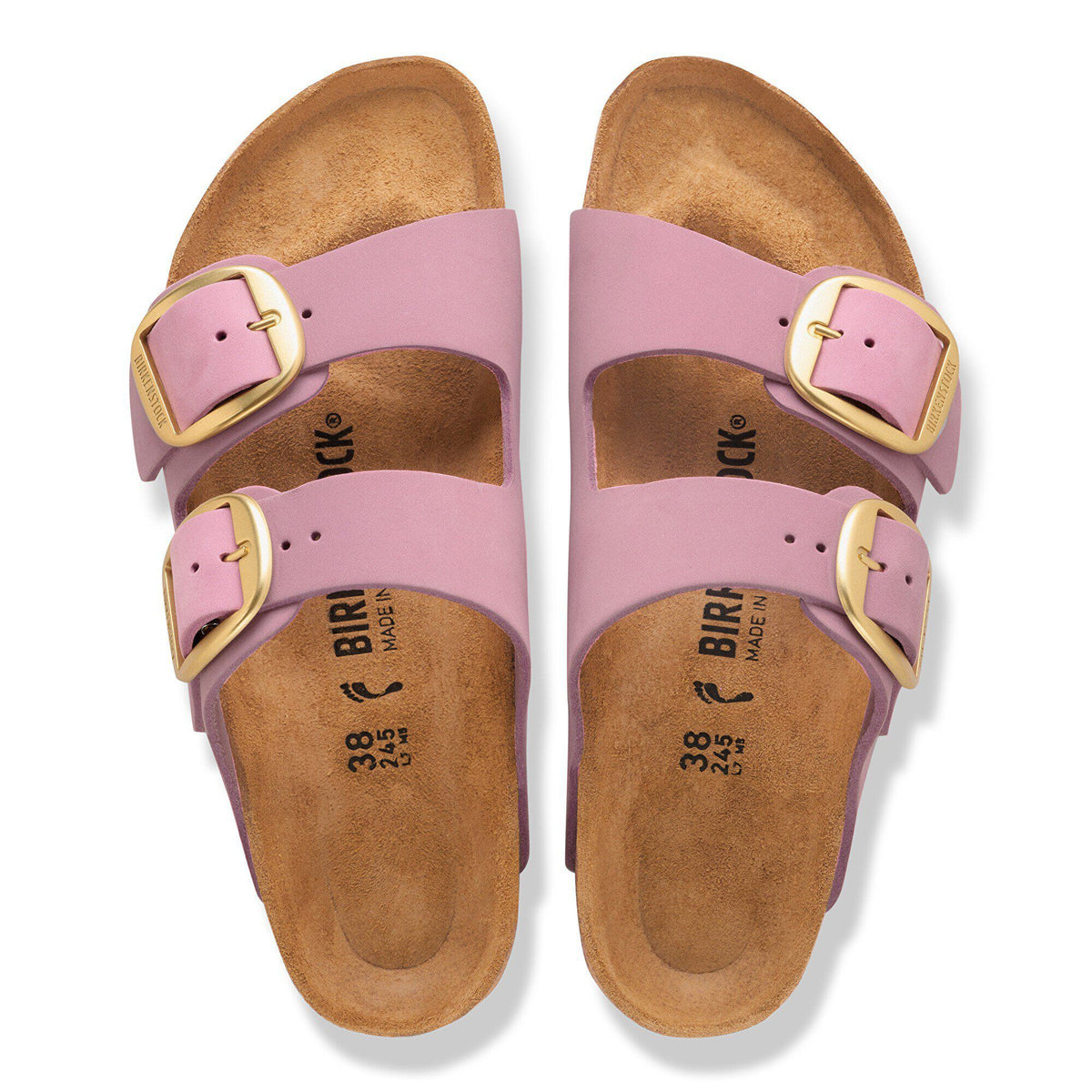 Arizona Big Buckle Nubuck Leather in Color Orchid | Birkenstock