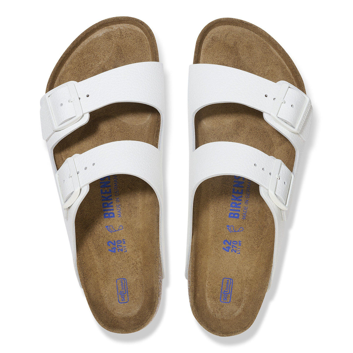Arizona Soft Footbed Leather in Color White | Birkenstock