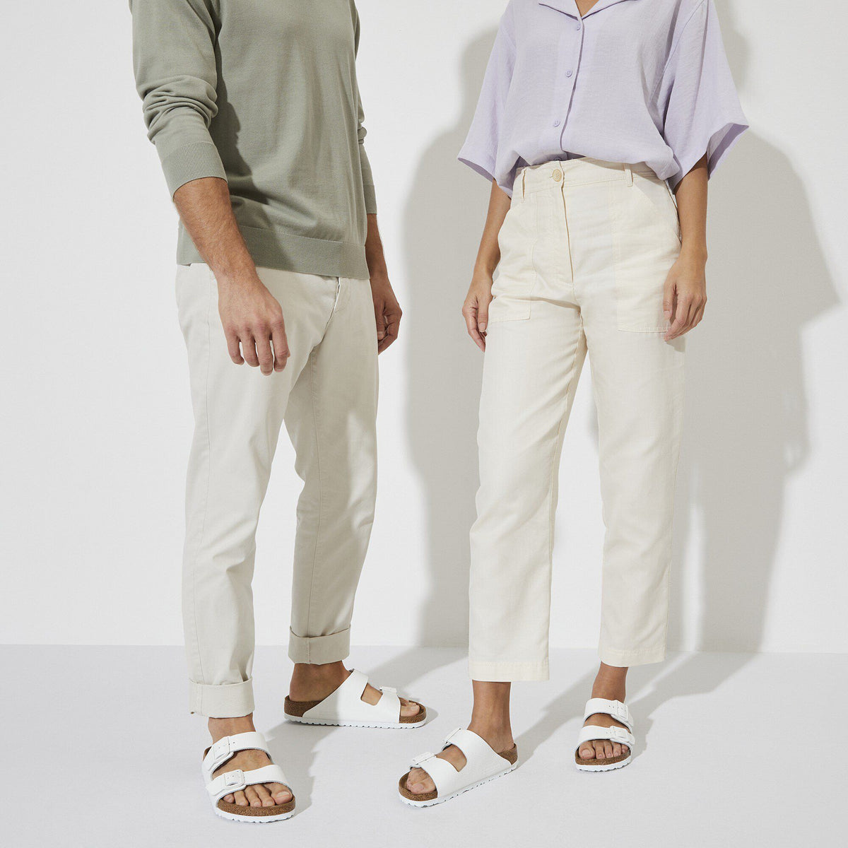 Arizona Soft Footbed Leather in Color White | Birkenstock