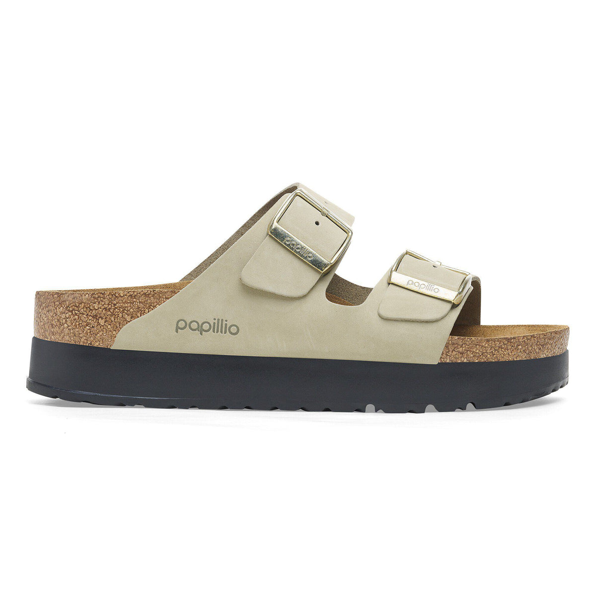 Arizona Flex Platform Nubuck Leather in Color Eucalyptus | Birkenstock