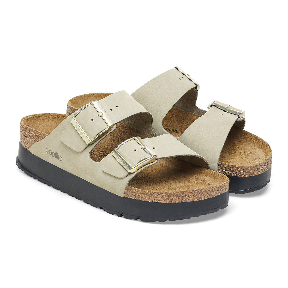Arizona Flex Platform Nubuck Leather in Color Eucalyptus | Birkenstock