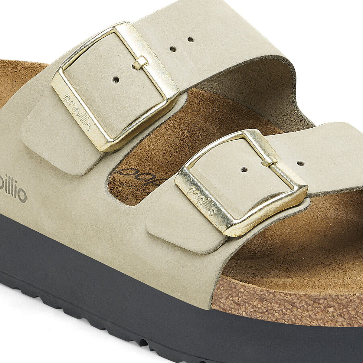 Arizona Flex Platform Nubuck Leather in Color Eucalyptus | Birkenstock