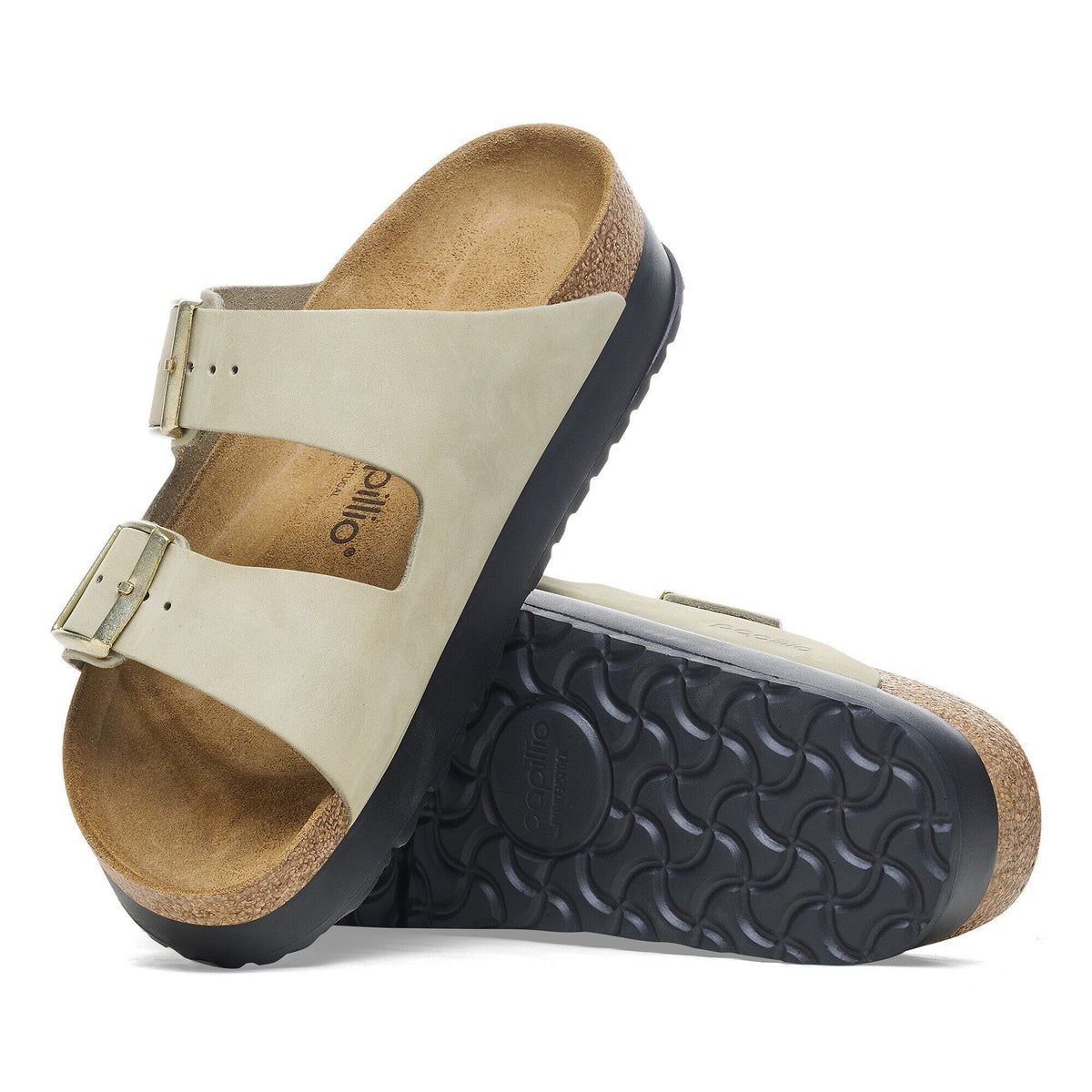 Arizona Flex Platform Nubuck Leather in Color Eucalyptus | Birkenstock
