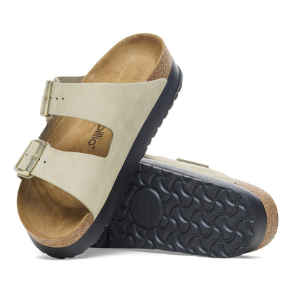 Arizona Flex Platform Nubuck Leather in Color Eucalyptus | Birkenstock