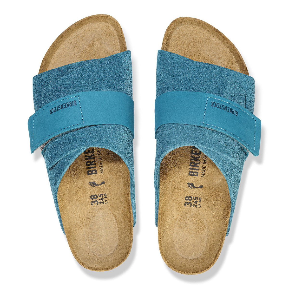 Kyoto Suede Leather in Color Deep Turquoise | Birkenstock