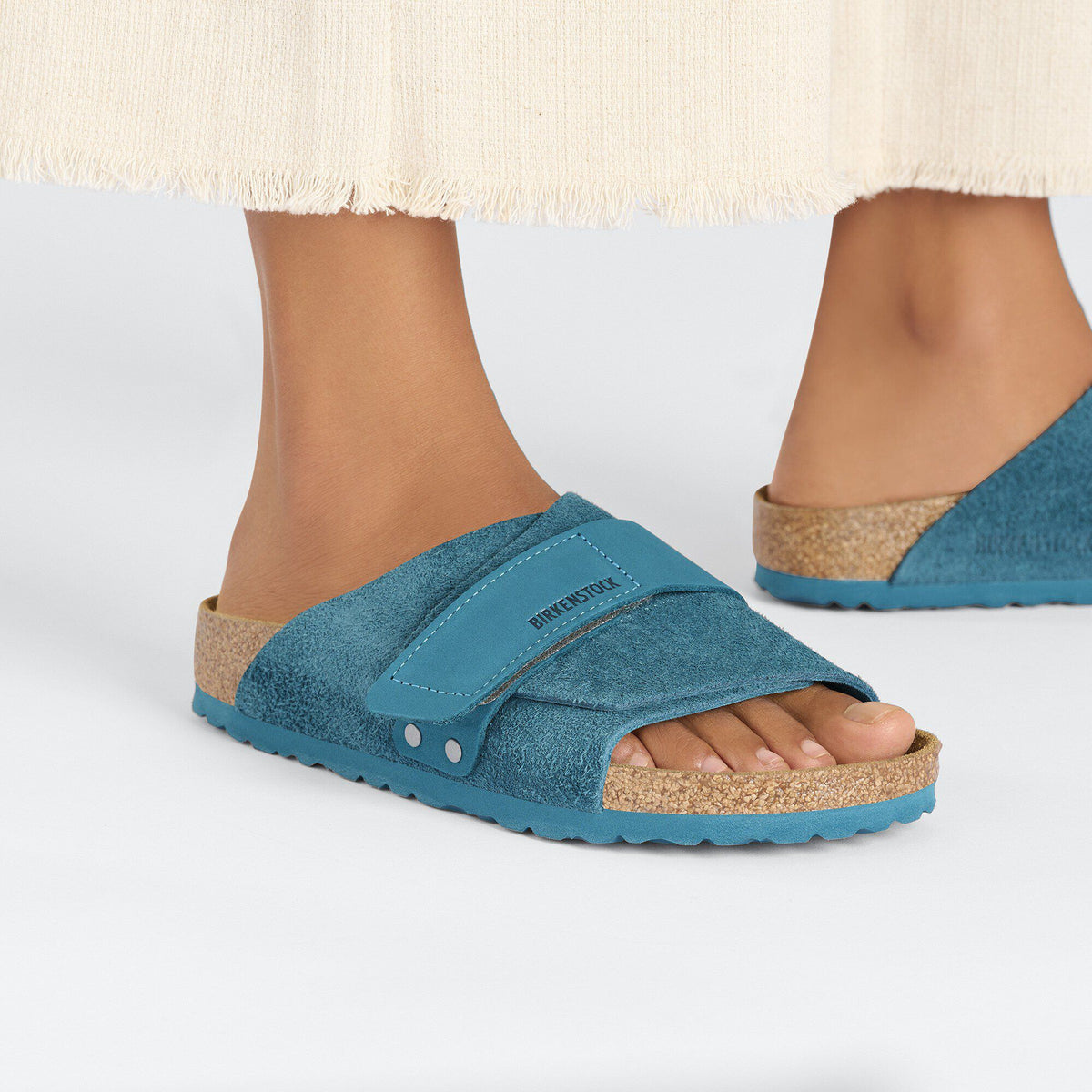 Kyoto Suede Leather in Color Deep Turquoise | Birkenstock