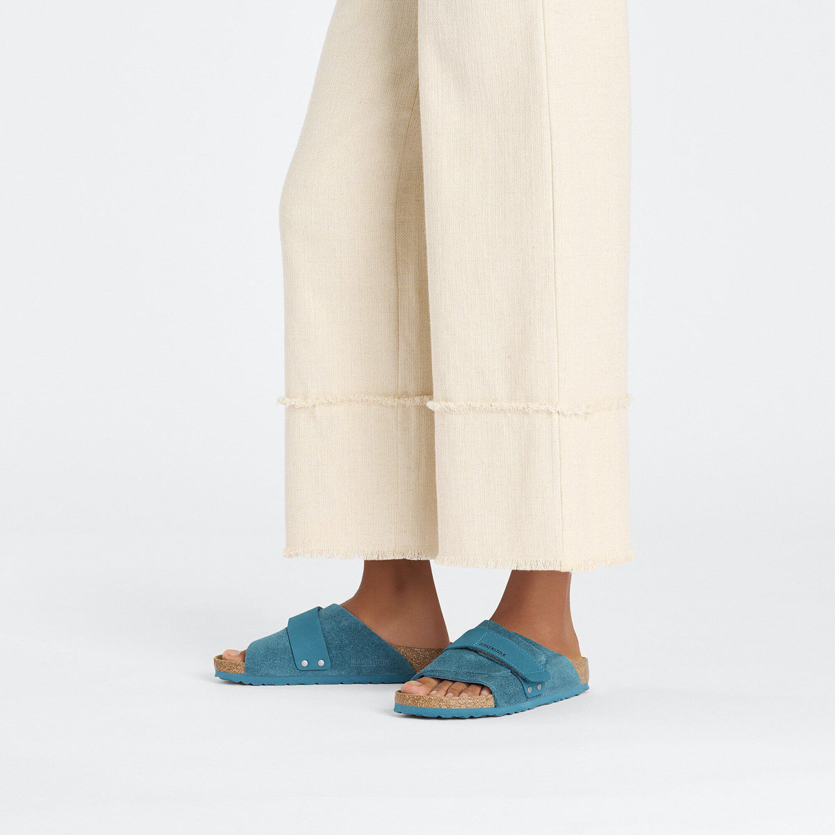 Kyoto Suede Leather in Color Deep Turquoise | Birkenstock
