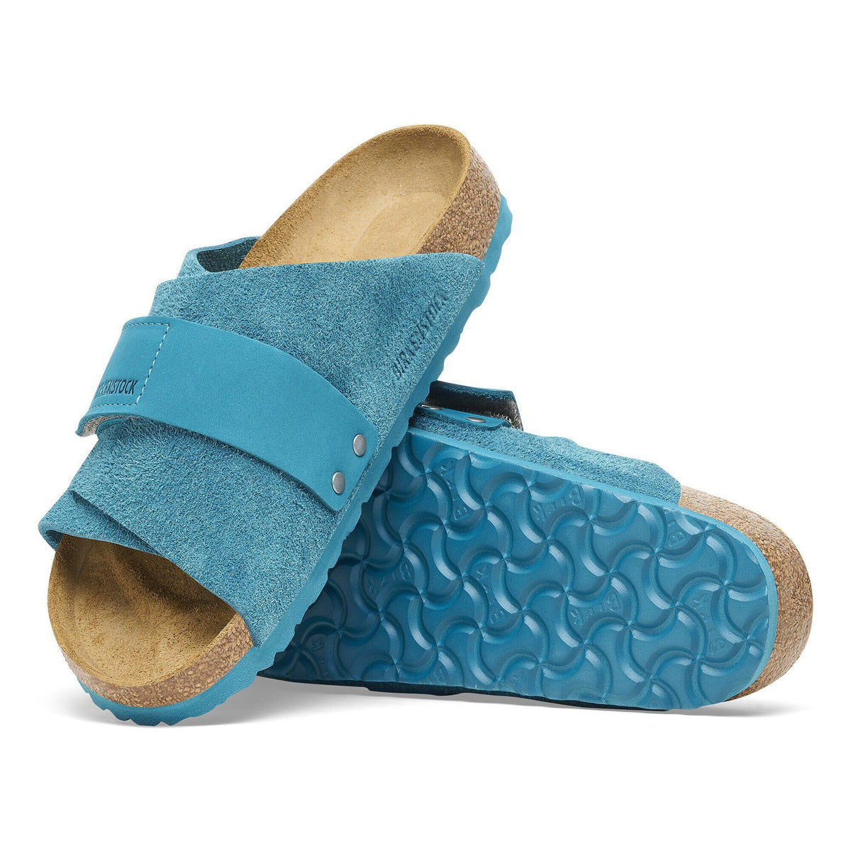 Kyoto Suede Leather in Color Deep Turquoise | Birkenstock