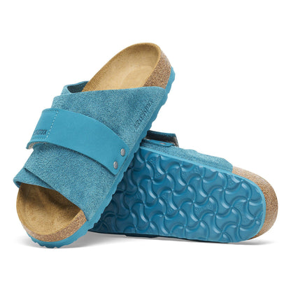 Kyoto Suede Leather in Color Deep Turquoise | Birkenstock