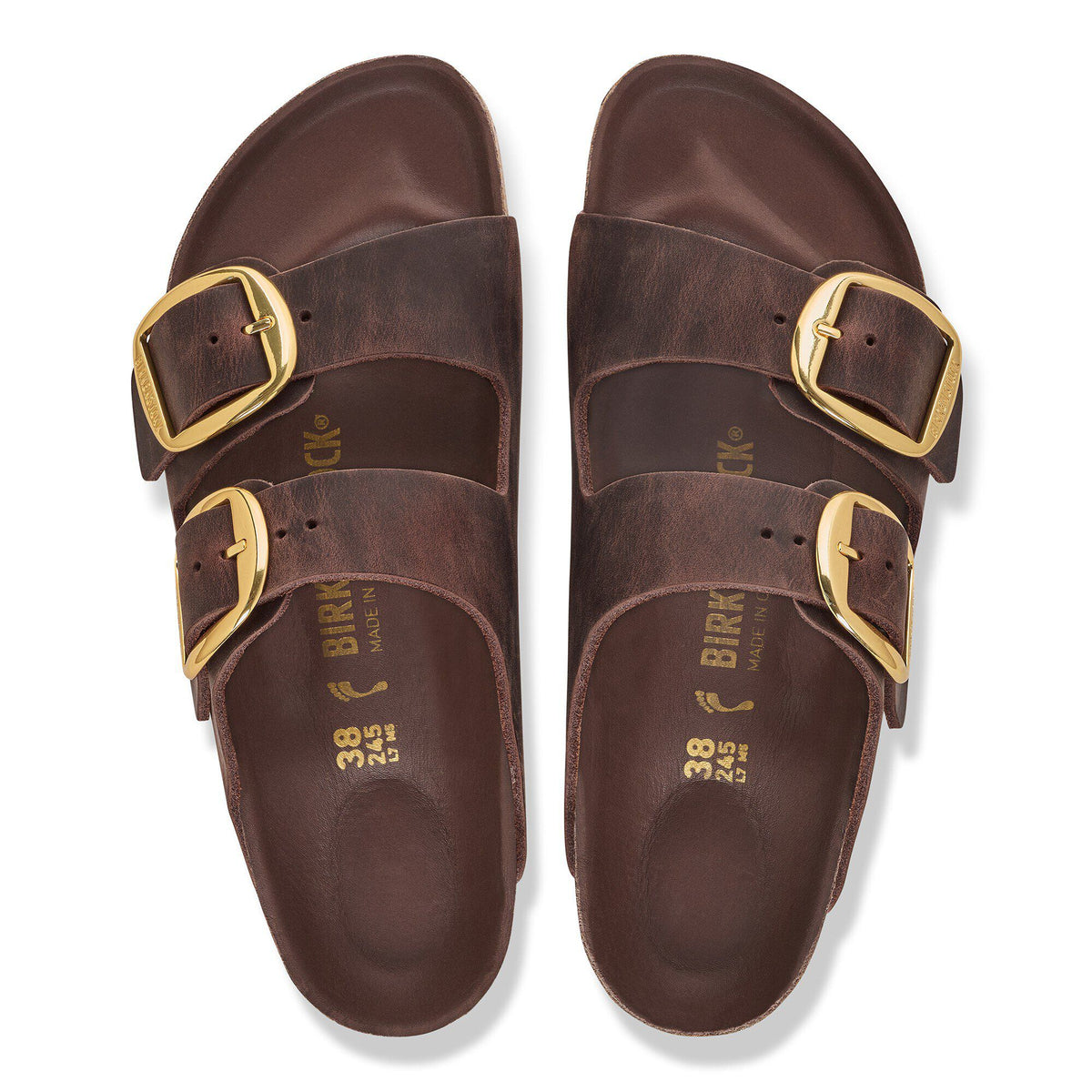 Arizona Big Buckle Oiled Leather in Color Habana | Birkenstock