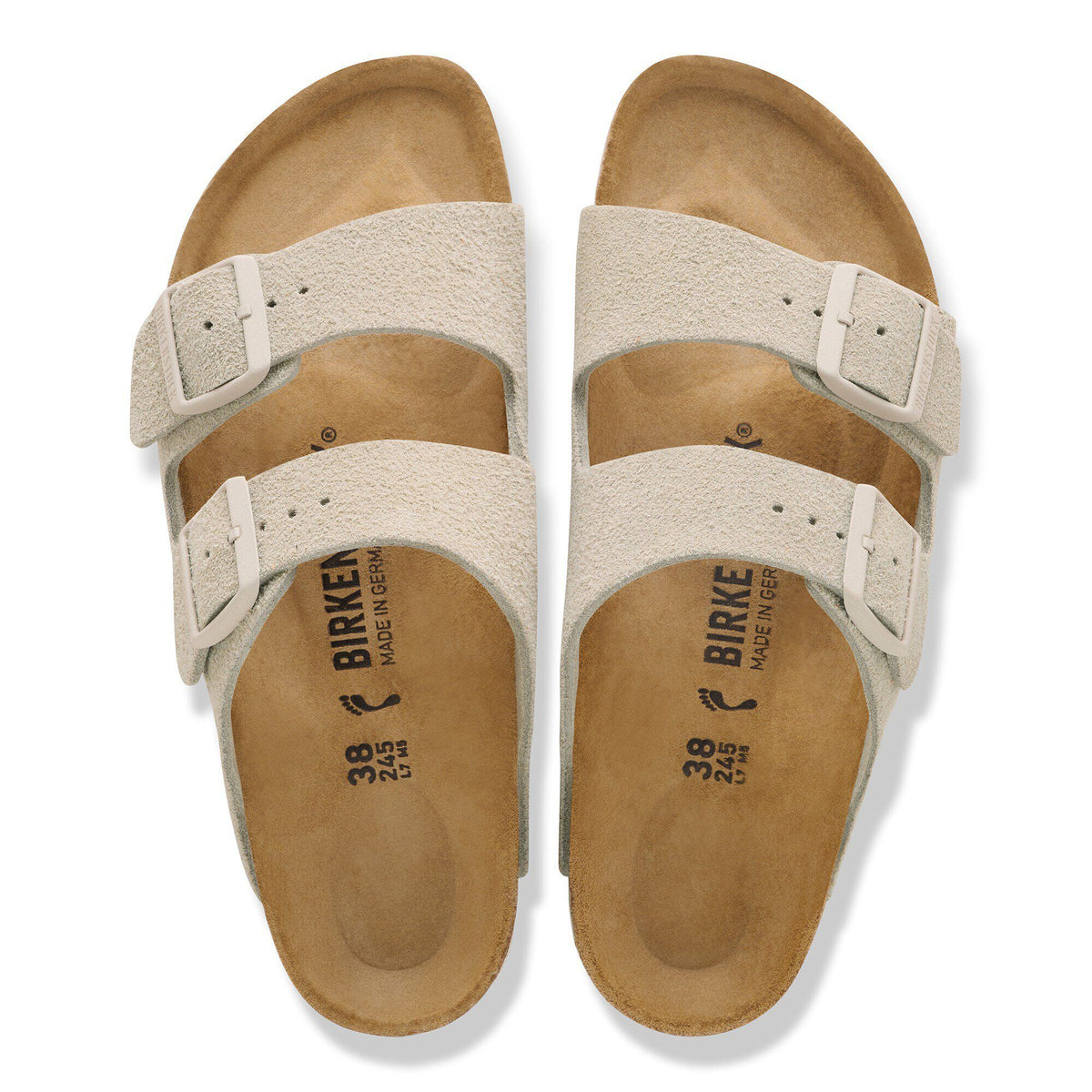 Arizona Suede Leather in Color Oyster | Birkenstock