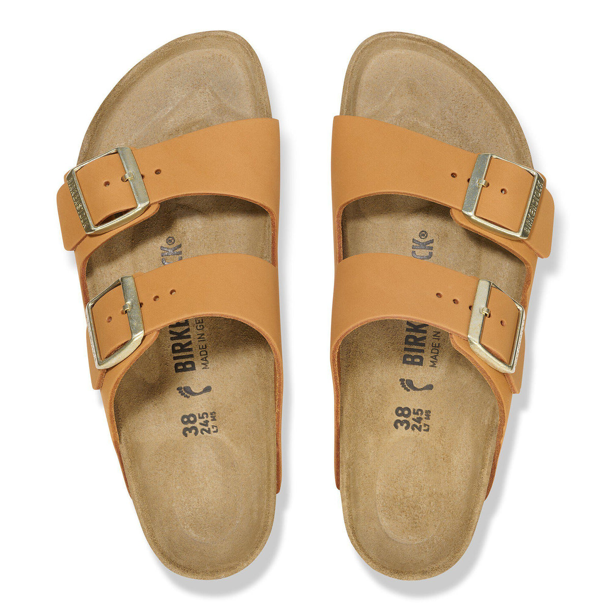 Arizona Nubuck Leather in Color Burnt Orange | Birkenstock