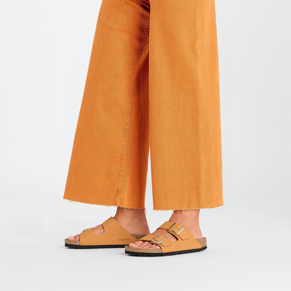 Arizona Nubuck Leather in Color Burnt Orange | Birkenstock
