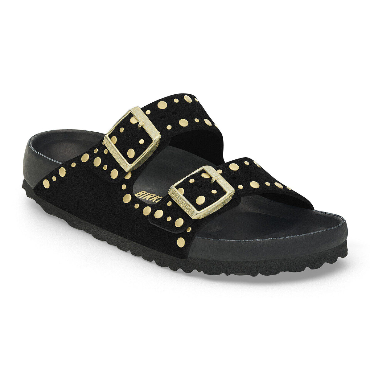 Arizona Rivets Suede Leather in Color Black | Birkenstock
