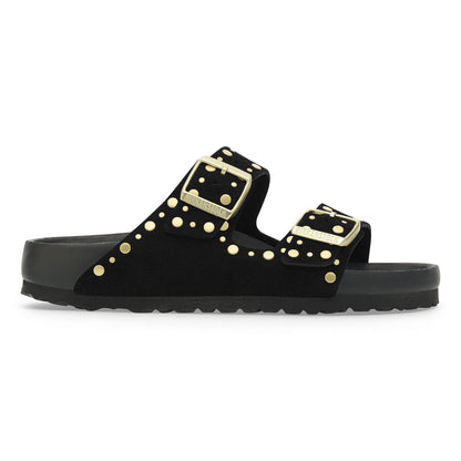 Arizona Rivets Suede Leather in Color Black | Birkenstock
