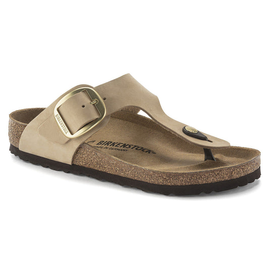 Gizeh Big Buckle Nubuck Leather in Color Sandcastle | Birkenstock