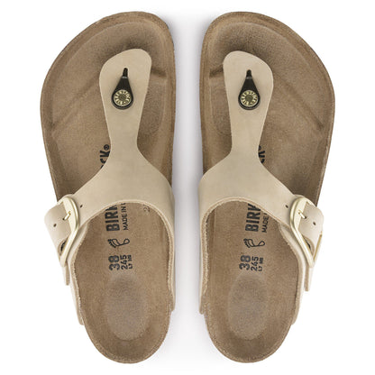 Gizeh Big Buckle Nubuck Leather in Color Sandcastle | Birkenstock