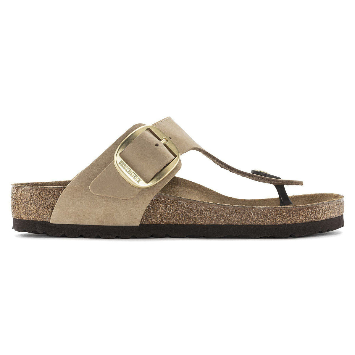 Gizeh Big Buckle Nubuck Leather in Color Sandcastle | Birkenstock