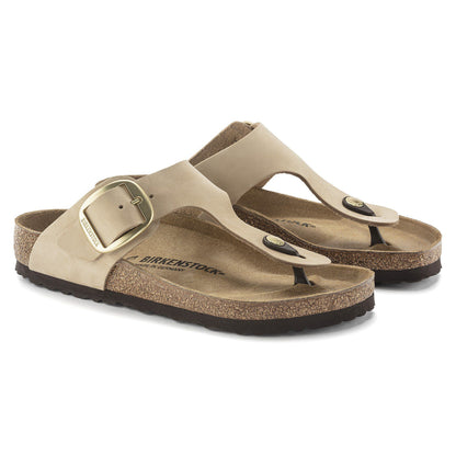 Gizeh Big Buckle Nubuck Leather in Color Sandcastle | Birkenstock