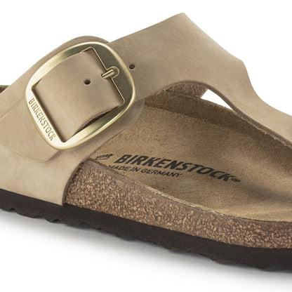 Gizeh Big Buckle Nubuck Leather in Color Sandcastle | Birkenstock