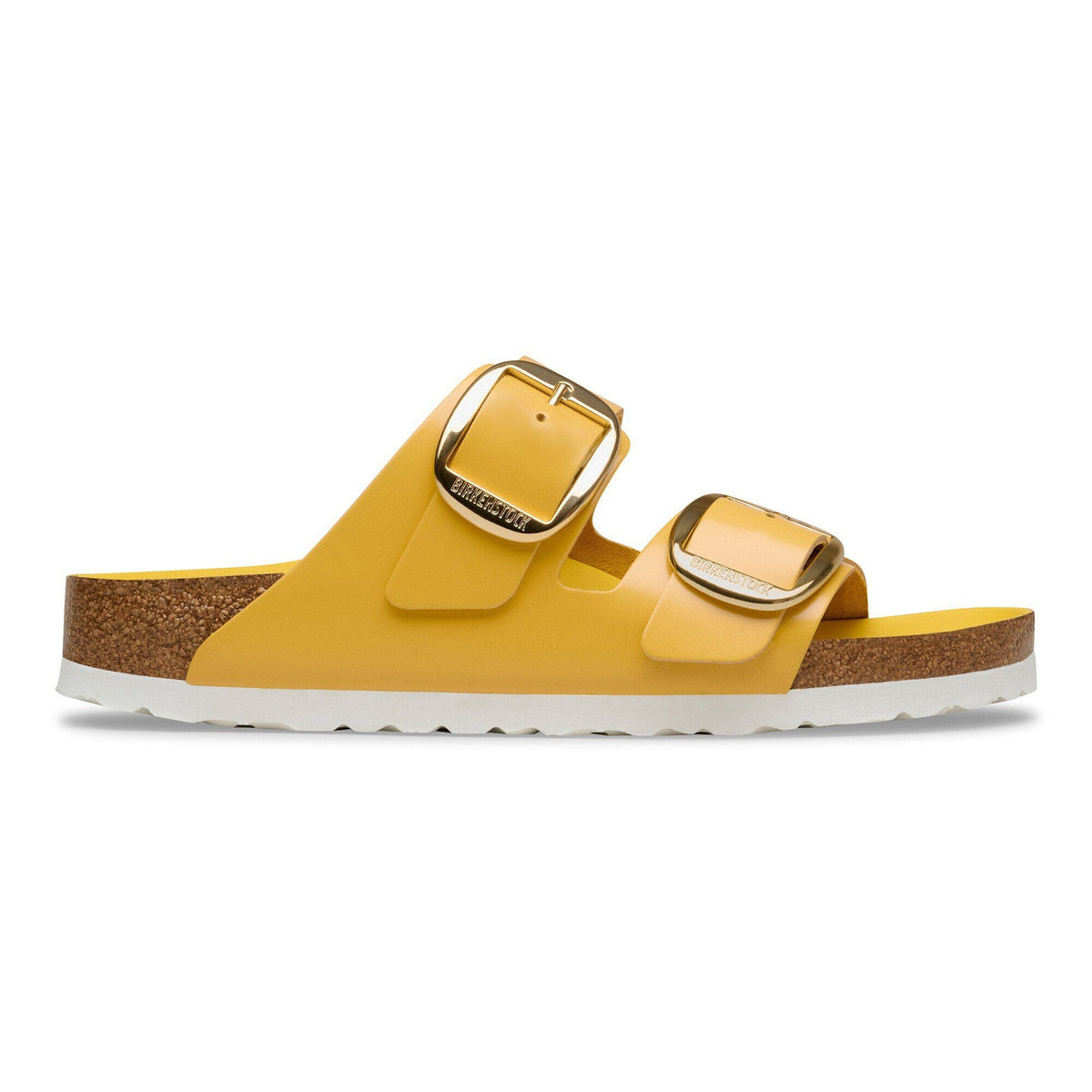 Arizona Big Buckle Natural Leather Patent in Color High-Shine Ochre | Birkenstock