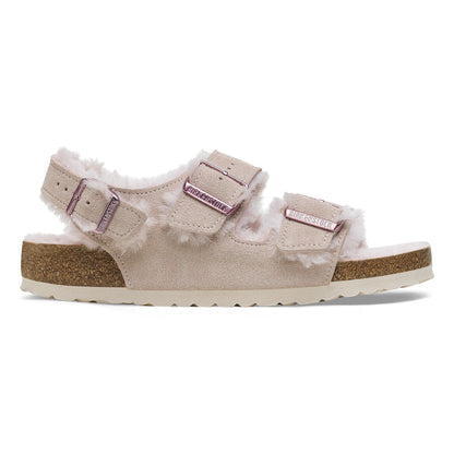 Milano Suede Shearling Suede Leather-Shearling in Color Light Rose | Birkenstock