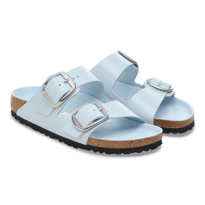 Arizona Big Buckle Natural Leather Patent in Color High Shine Baby Blue | Birkenstock