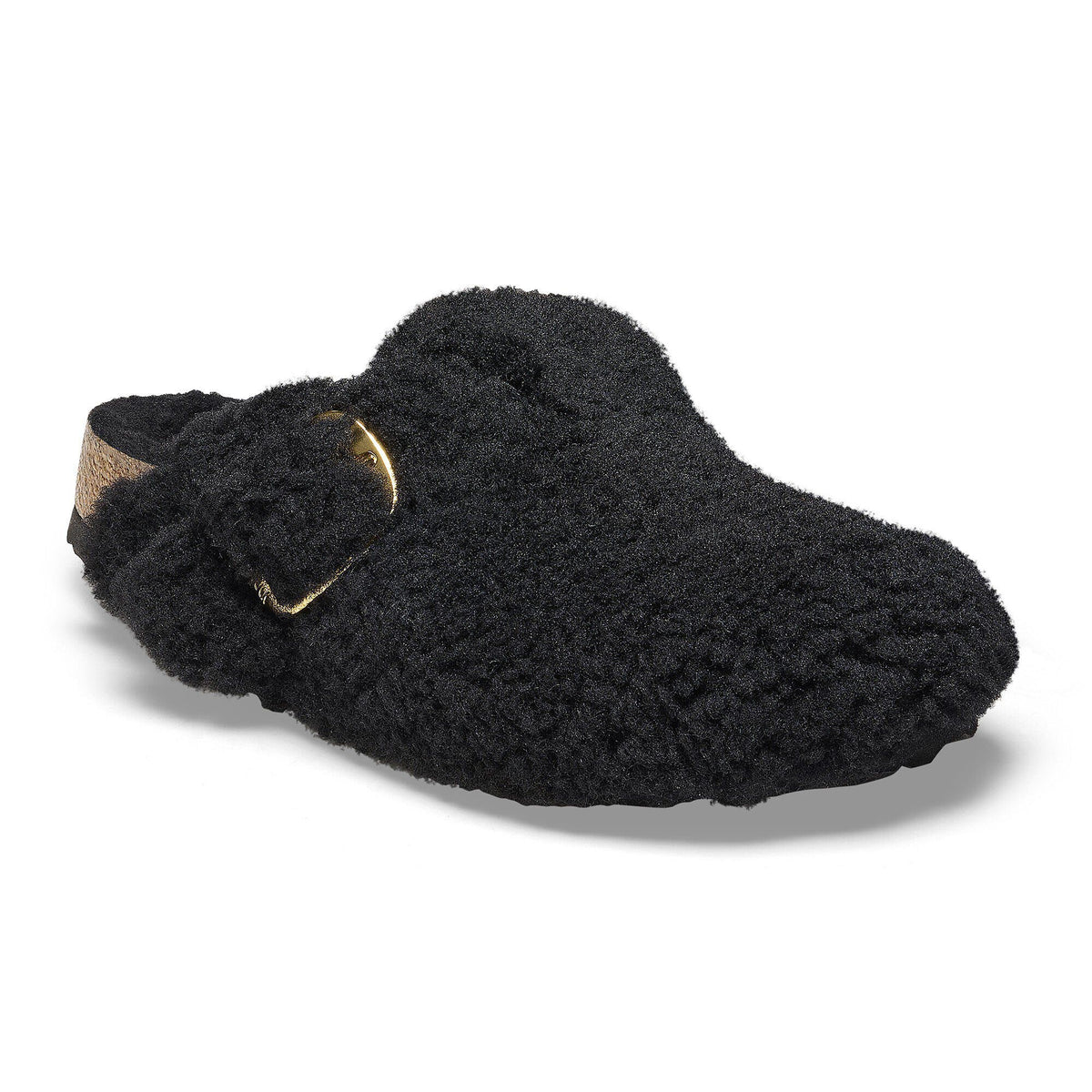 Boston Big Buckle Shearling in Color Black Gold | Birkenstock