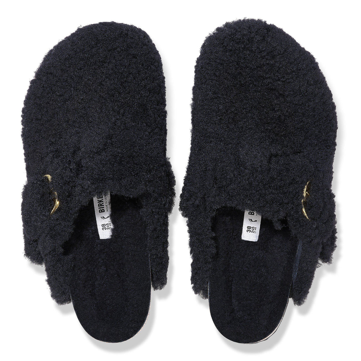 Boston Big Buckle Shearling in Color Black Gold | Birkenstock
