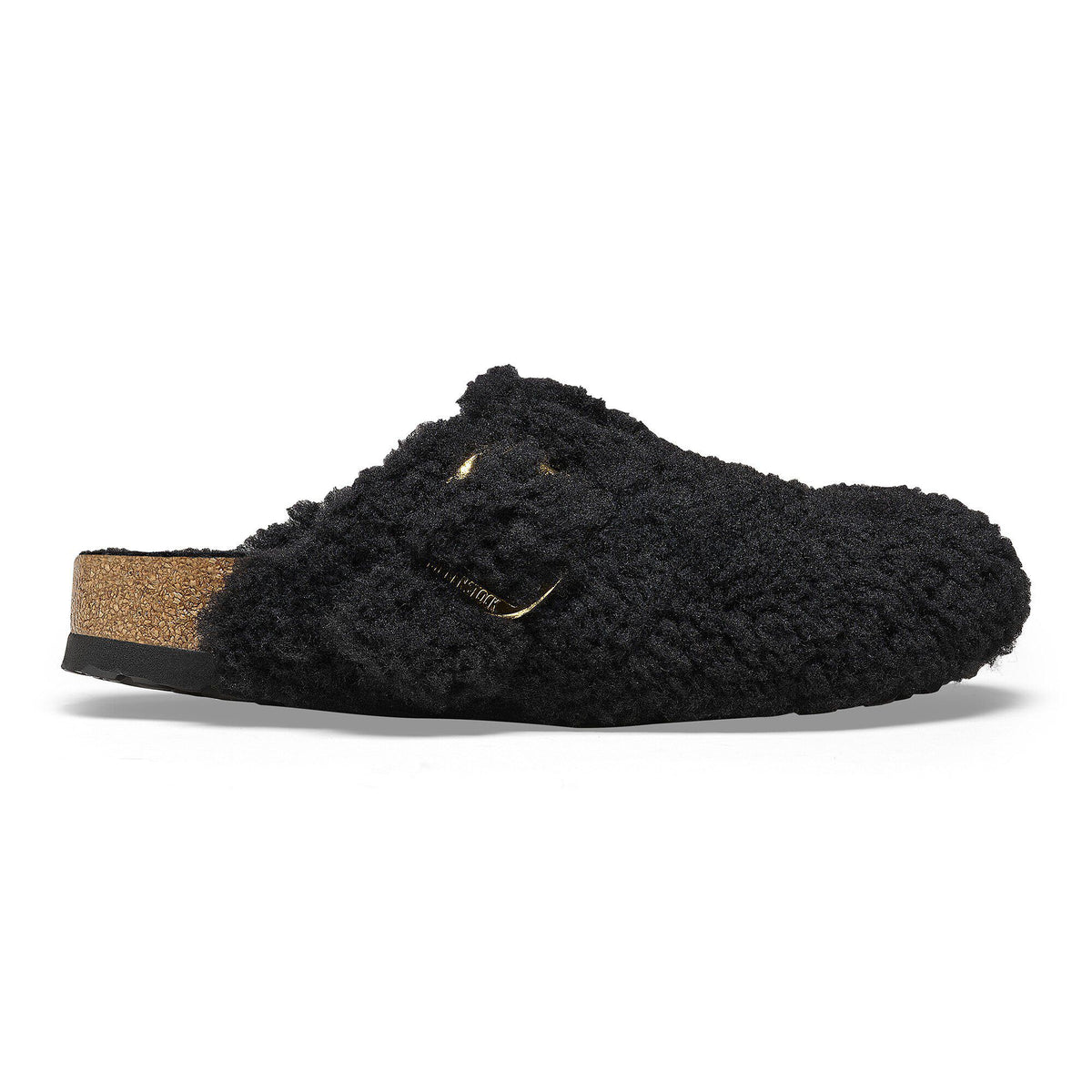 Boston Big Buckle Shearling in Color Black Gold | Birkenstock
