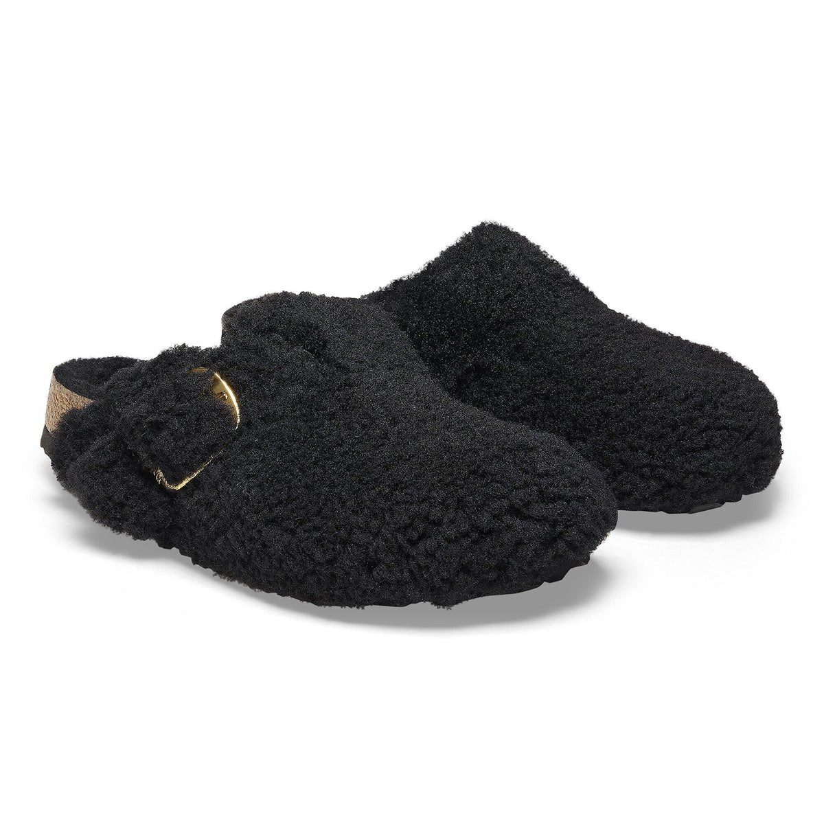 Boston Big Buckle Shearling in Color Black Gold | Birkenstock