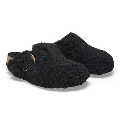 Boston Big Buckle Shearling in Color Black Gold | Birkenstock