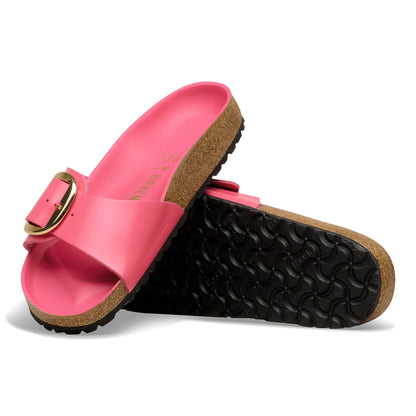 Madrid Big Buckle Natural Leather Patent in Color High-Shine Fuchsia Tulip | Birkenstock