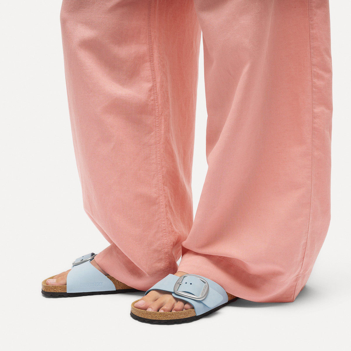 Madrid Big Buckle Nubuck Leather in Color Baby Blue | Birkenstock