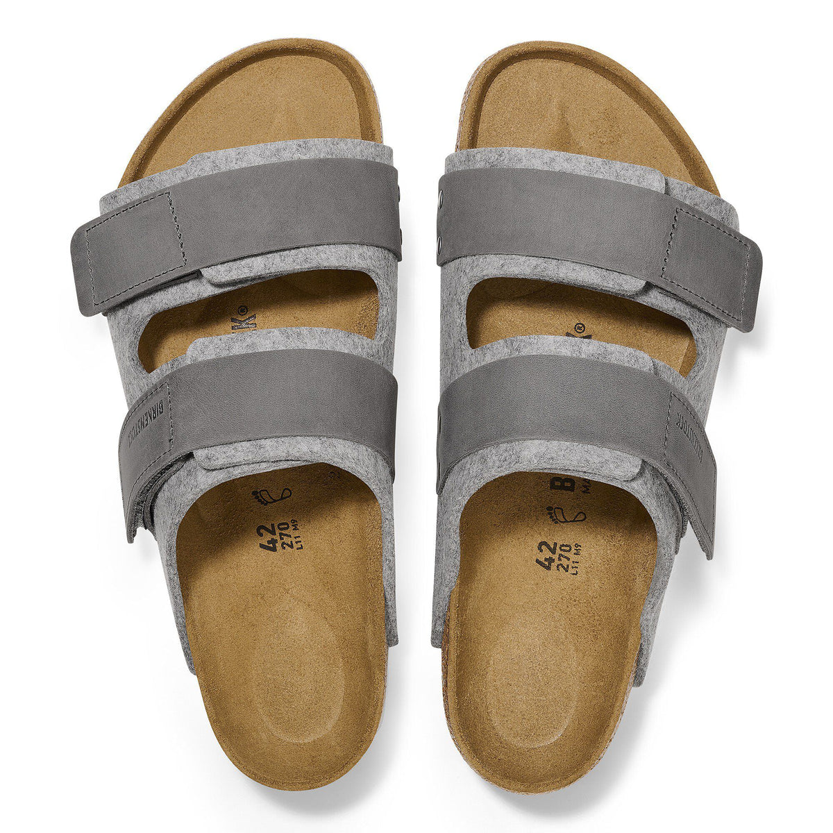 Uji Natural Leather-Felt in Color Light Gray | Birkenstock