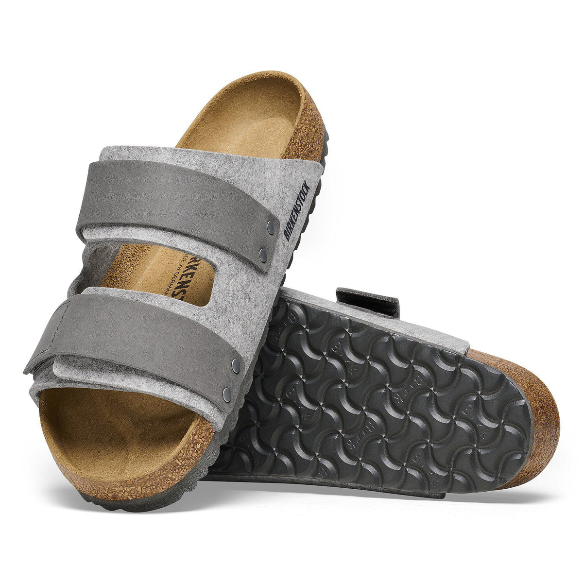 Uji Natural Leather-Felt in Color Light Gray | Birkenstock