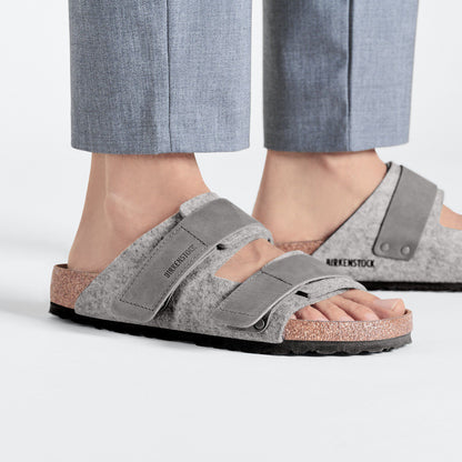 Uji Natural Leather-Felt in Color Light Gray | Birkenstock