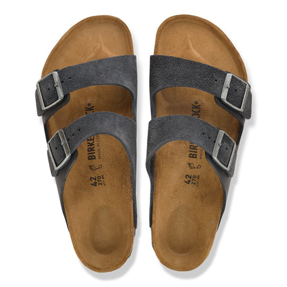 Arizona Mixed Leather in Color Charcoal | Birkenstock