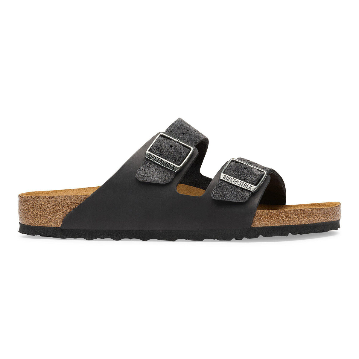 Arizona Mixed Leather in Color Charcoal | Birkenstock