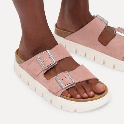 Arizona Chunky Suede Leather in Color Pink Clay | Birkenstock