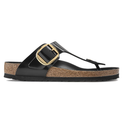 Gizeh Big Buckle Natural Leather Patent in Color High Shine Black | Birkenstock