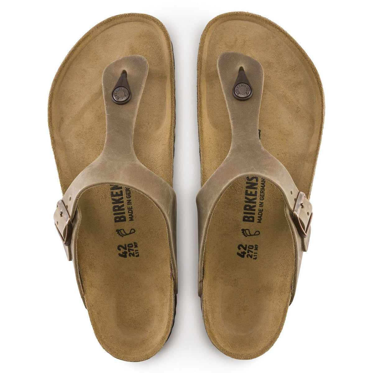 Gizeh Oiled Leather in Color Tobacco Brown | Birkenstock