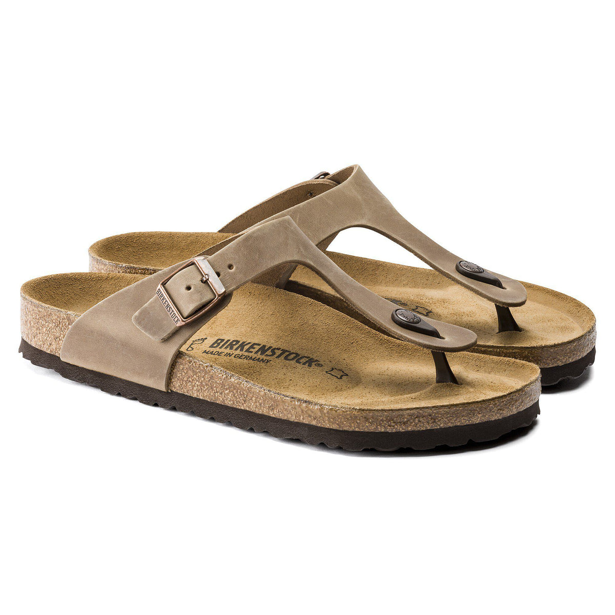 Gizeh Oiled Leather in Color Tobacco Brown | Birkenstock