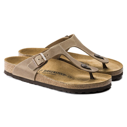 Gizeh Oiled Leather in Color Tobacco Brown | Birkenstock