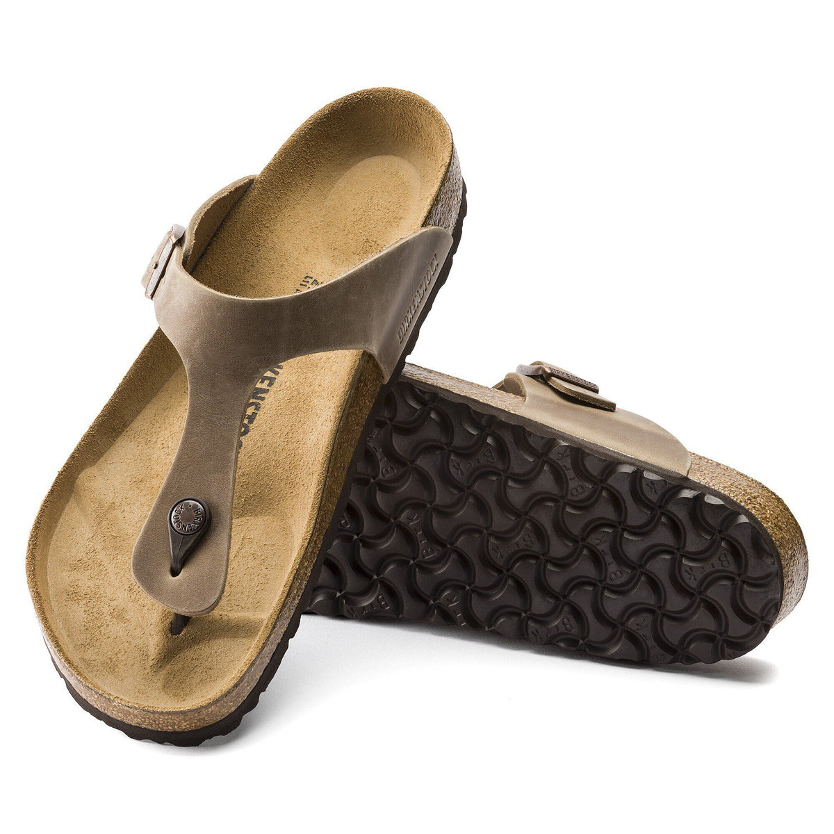 Gizeh Oiled Leather in Color Tobacco Brown | Birkenstock