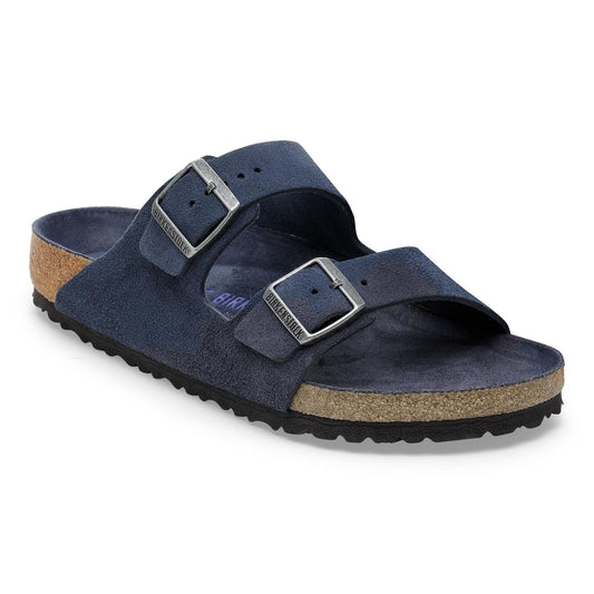 Arizona Soft Footbed Suede Leather in Color New Navy Tonal | Birkenstock