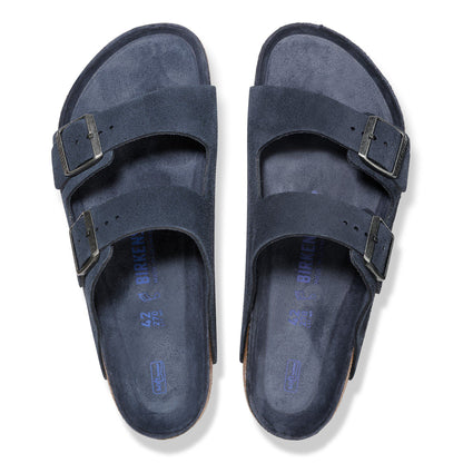Arizona Soft Footbed Suede Leather in Color New Navy Tonal | Birkenstock