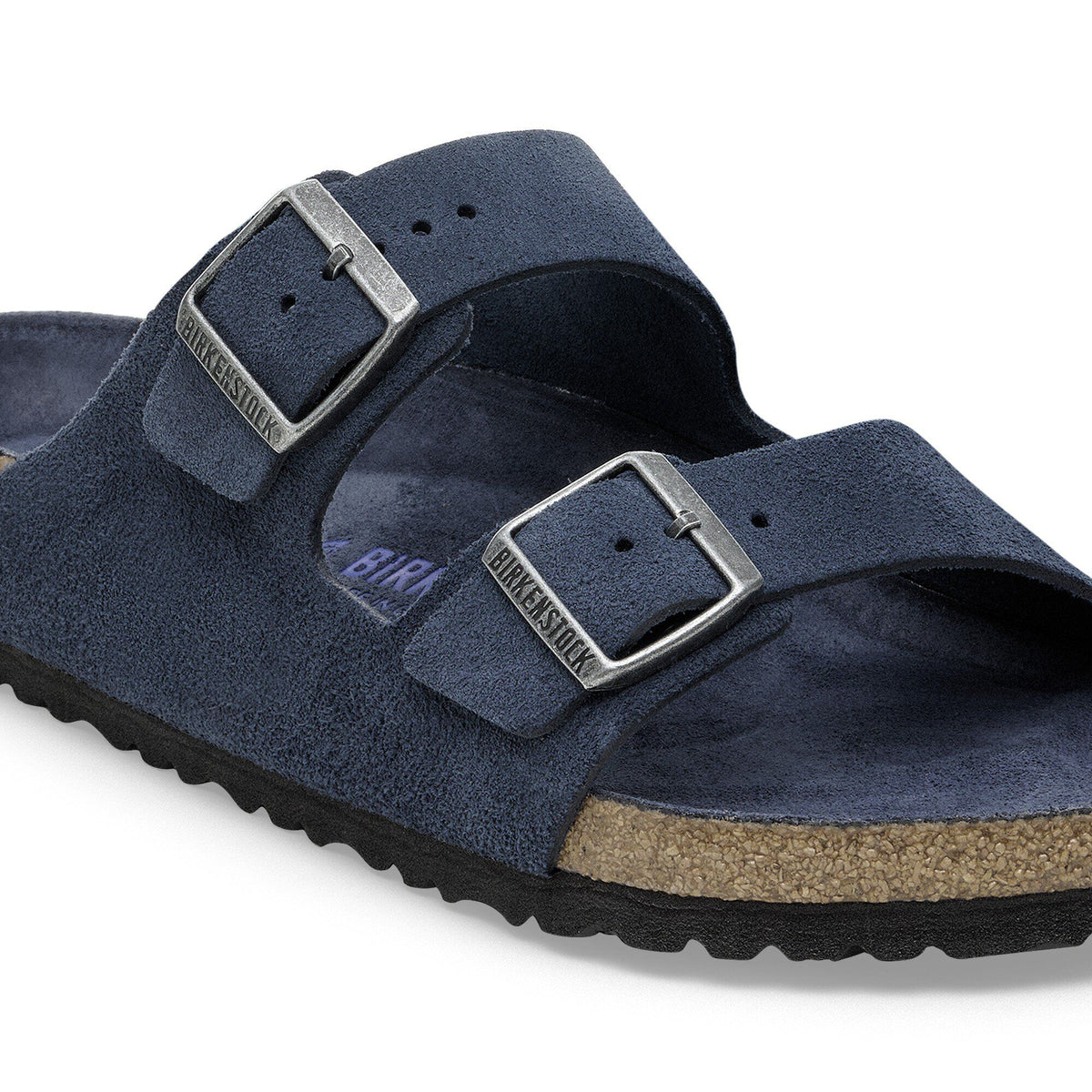 Arizona Soft Footbed Suede Leather in Color New Navy Tonal | Birkenstock