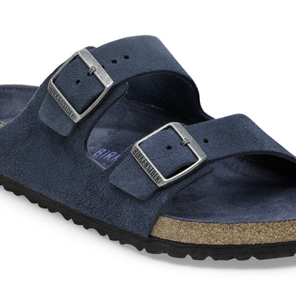 Arizona Soft Footbed Suede Leather in Color New Navy Tonal | Birkenstock